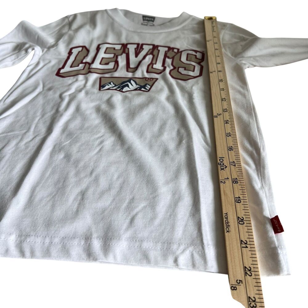 Levi's Youth Boys Sz. Small Long Sleeve Graphic Print Logo T-Shirt White 8-10yrs - Picture 6 of 7